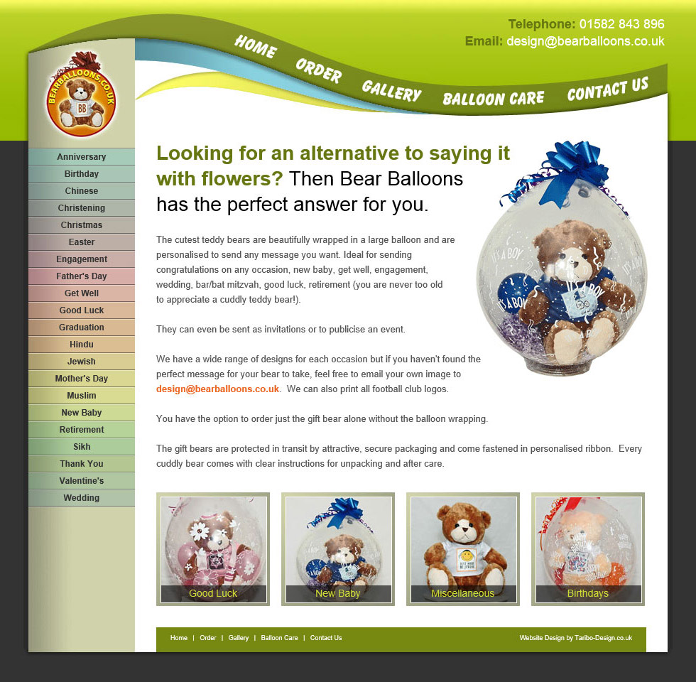 Website design - Bearballoons